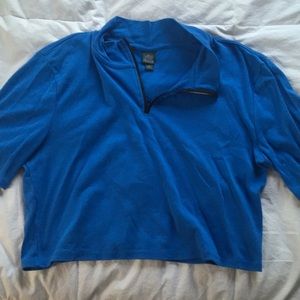 Blue Cropped Quarter Zip